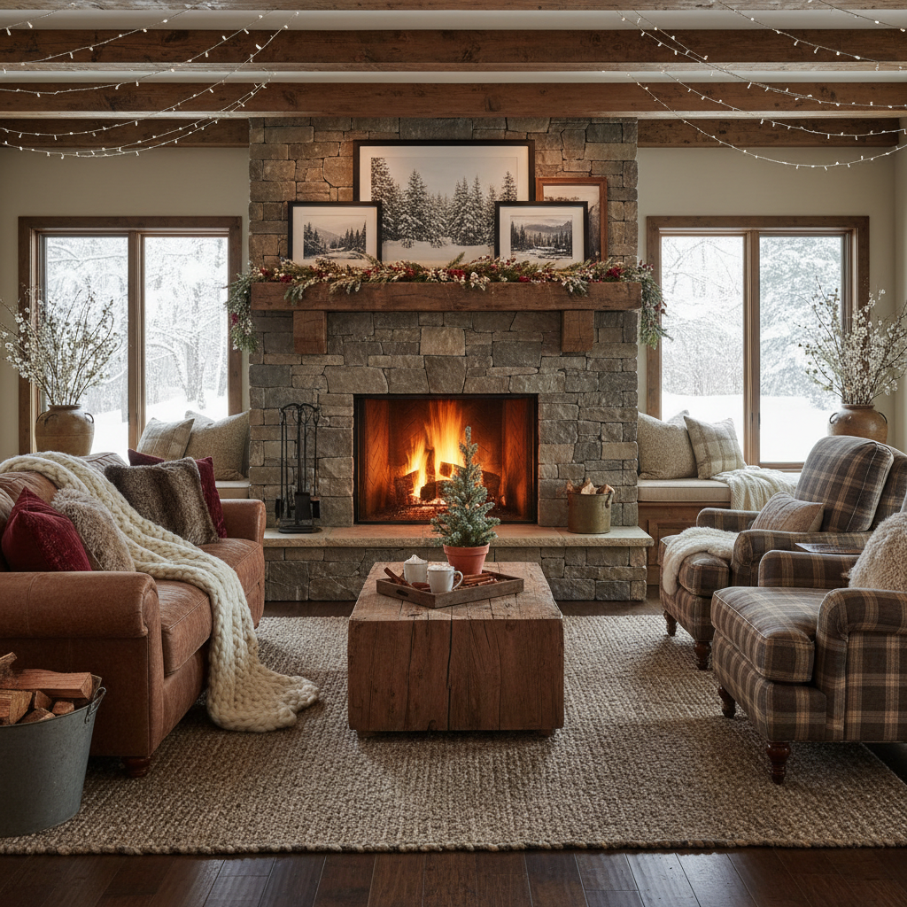 Rustic Winter Living Room