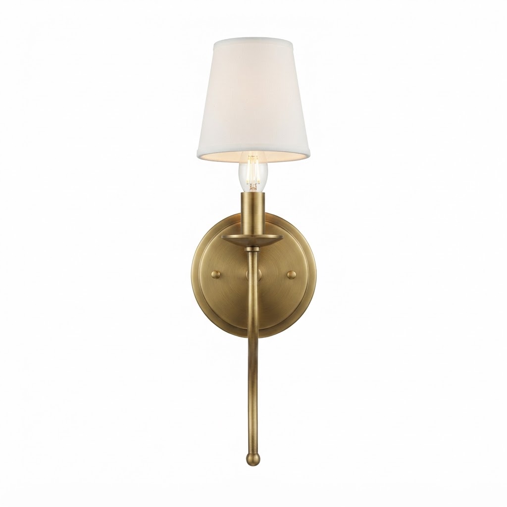 Transitional Brass Wall Sconce