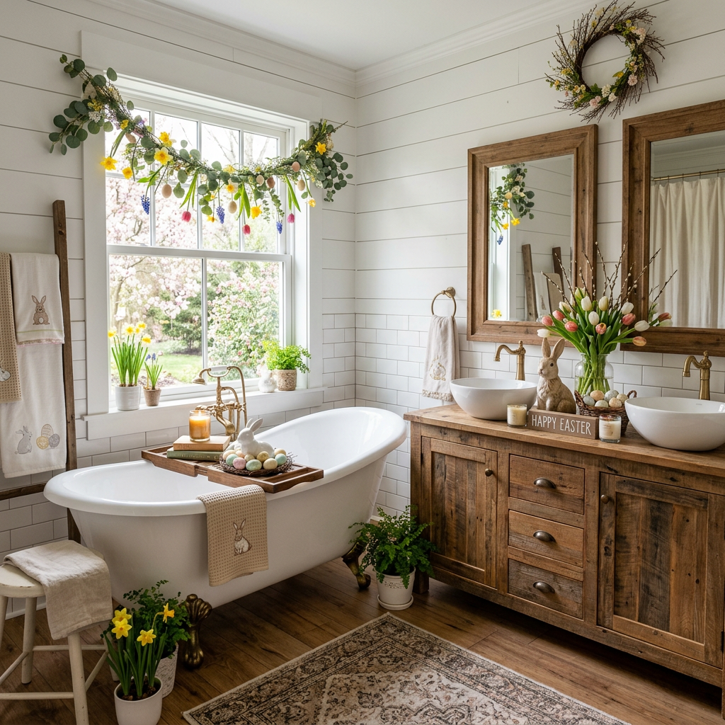 Farmhouse Easter Master Bathroom