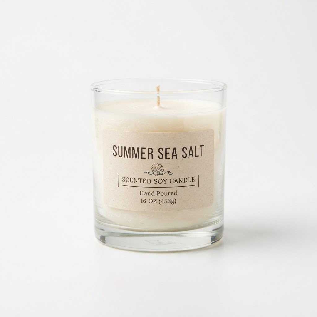 Summer Sea Salt Scented Soy Candle