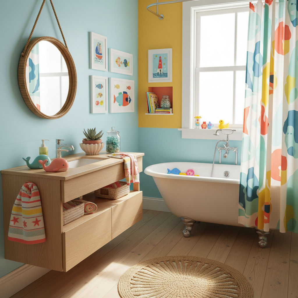 Scandinavian Summer Child Bathroom