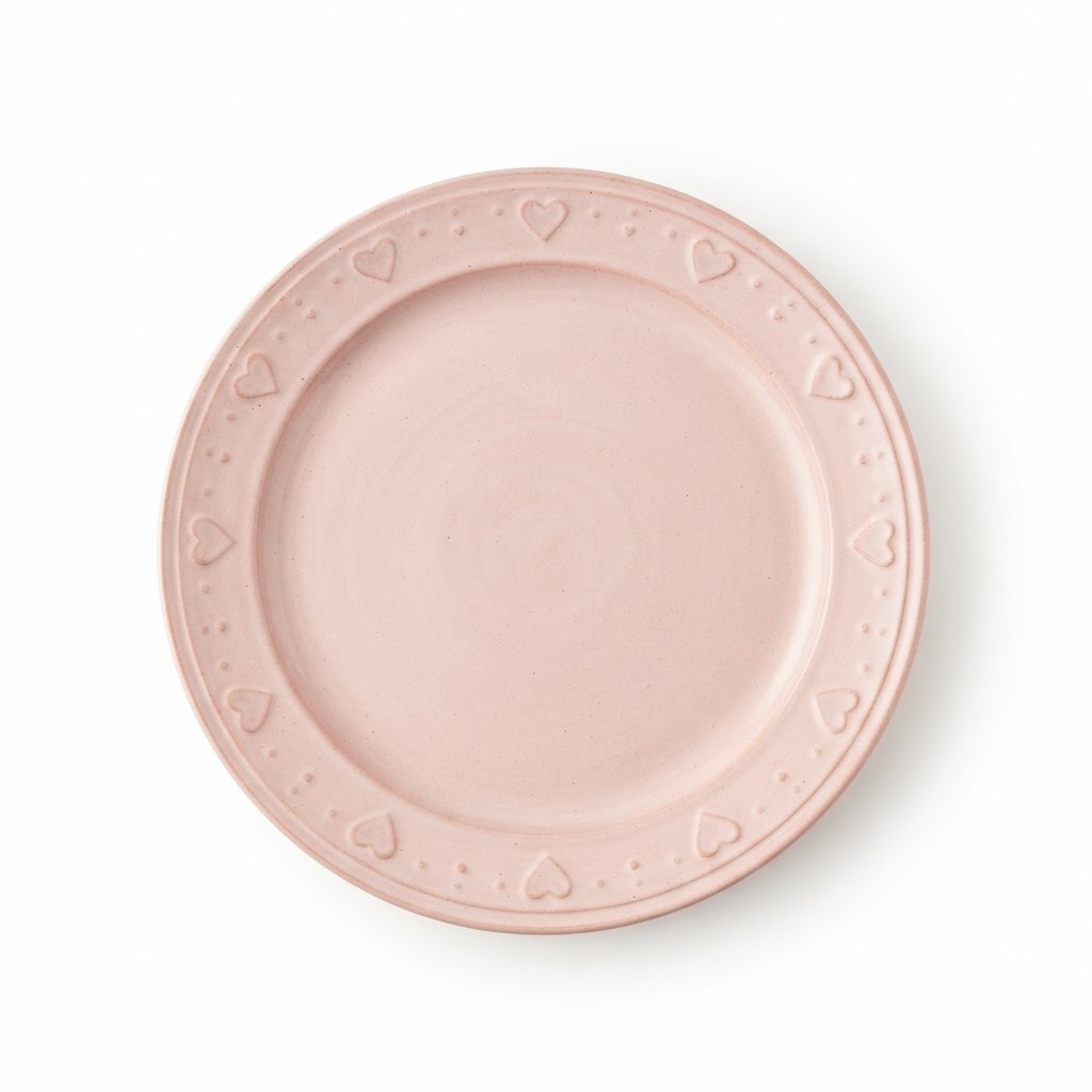 Valentine Blush Pink Ceramic Dinner Plates