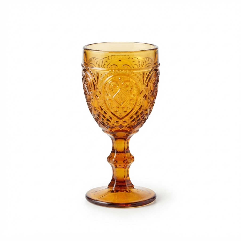 Amber Glass Goblets