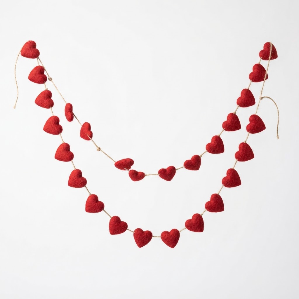 Felt Heart Garland