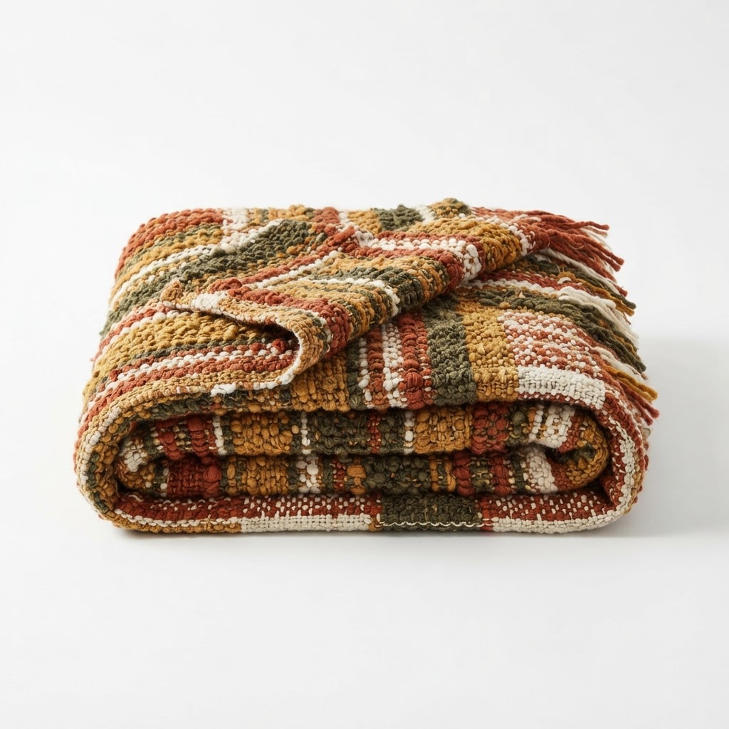 Fall Harvest Textured Throw Blanket