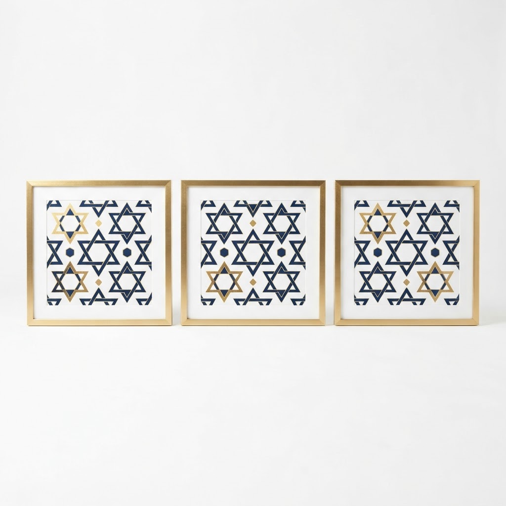 Geometric Framed Wall Art Set