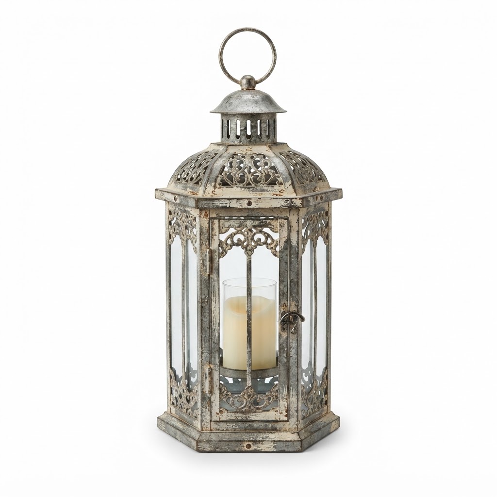 Distressed Metal Lantern