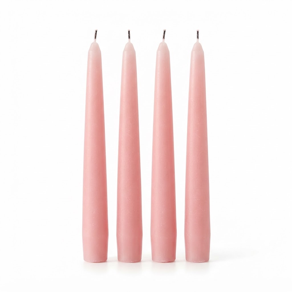 Tapered Pink Candle Set