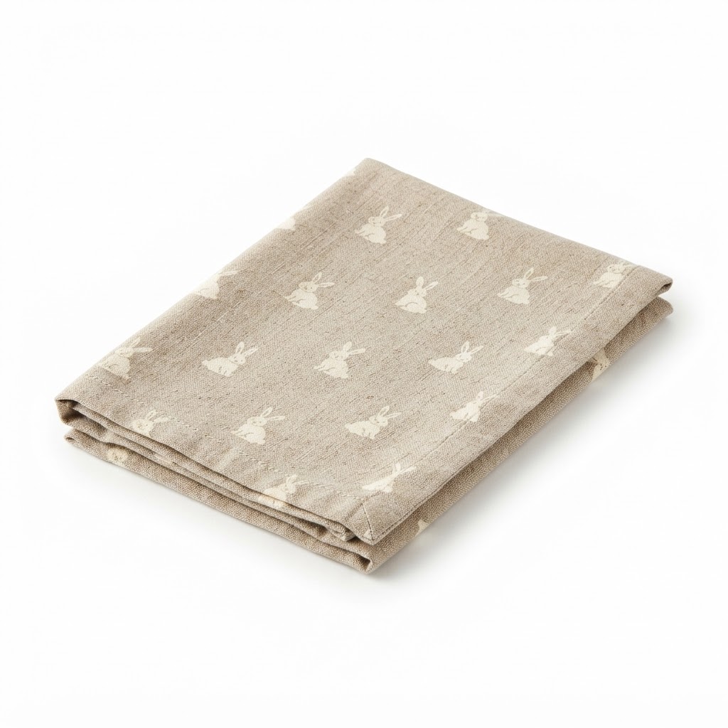 Cotton Linen Bunny Hand Towels
