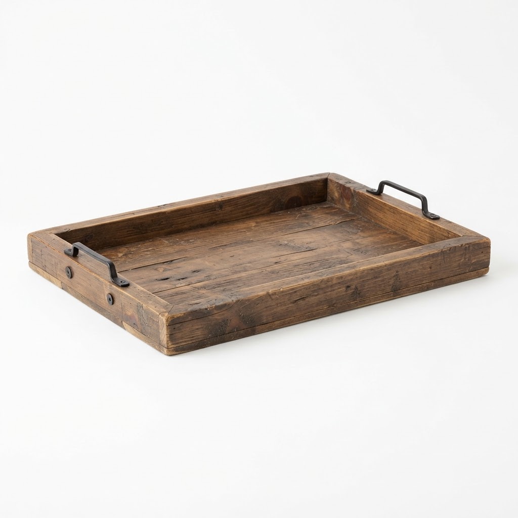 Distressed Wood Vanity Tray