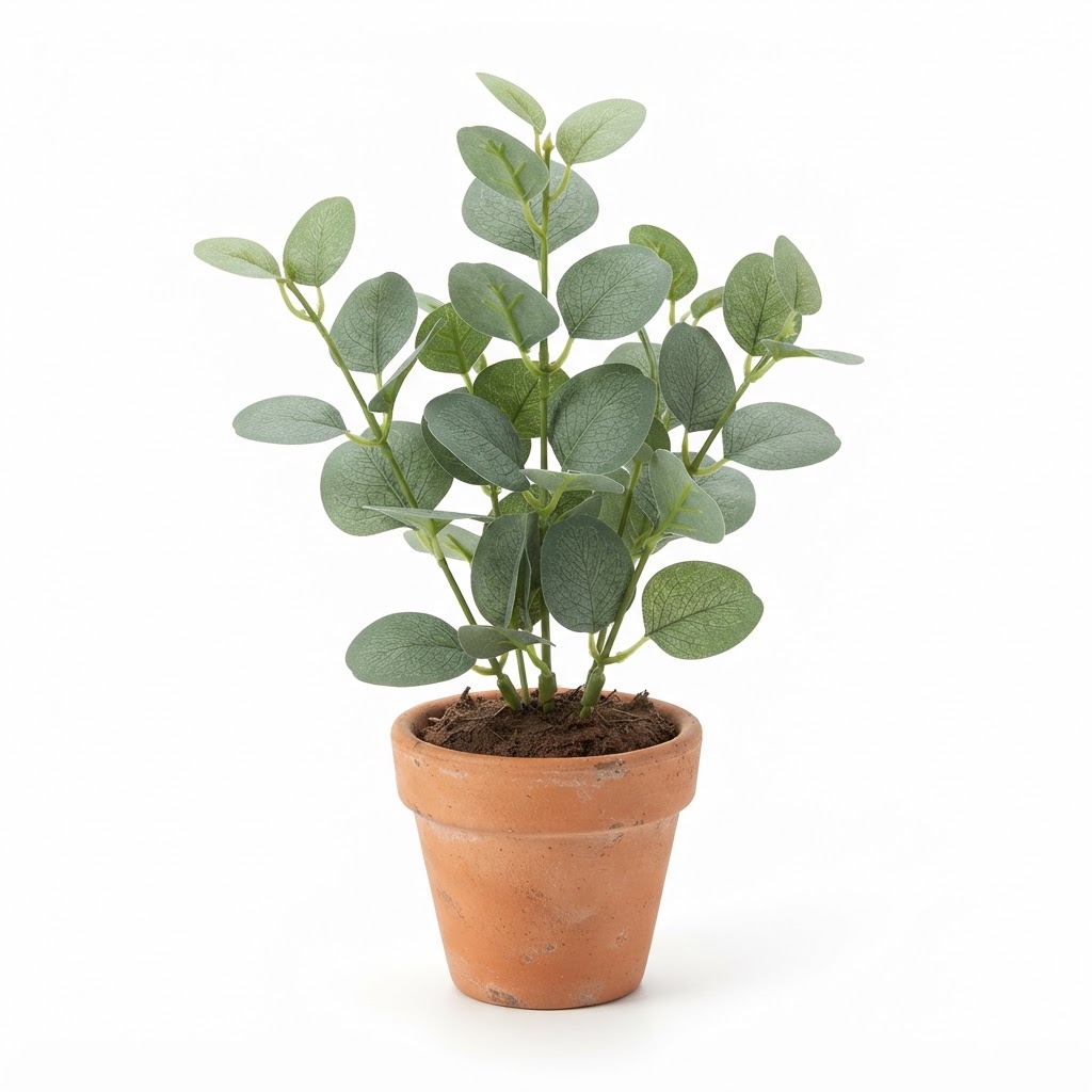 Potted Faux Eucalyptus Plant