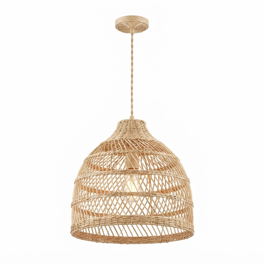 Woven Rattan Pendant Light