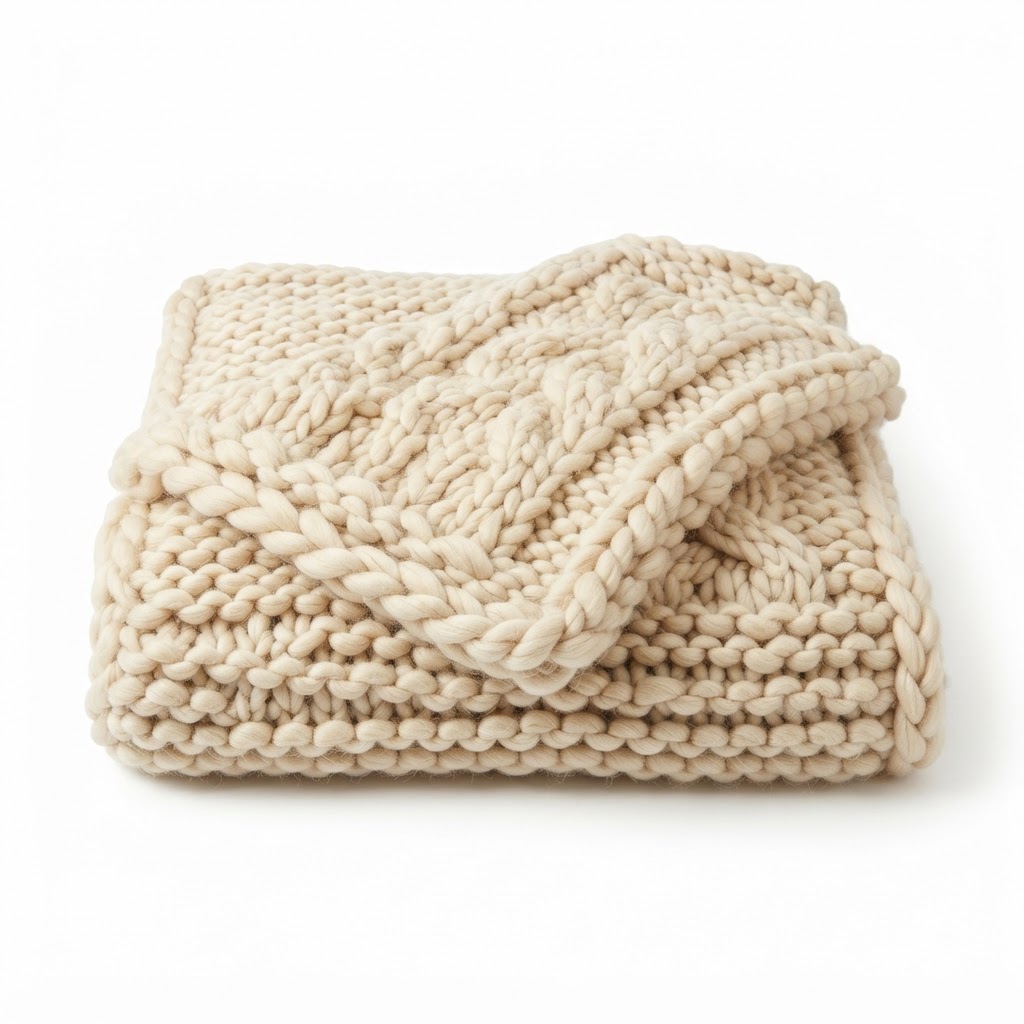 Chunky Knit Throw Blanket