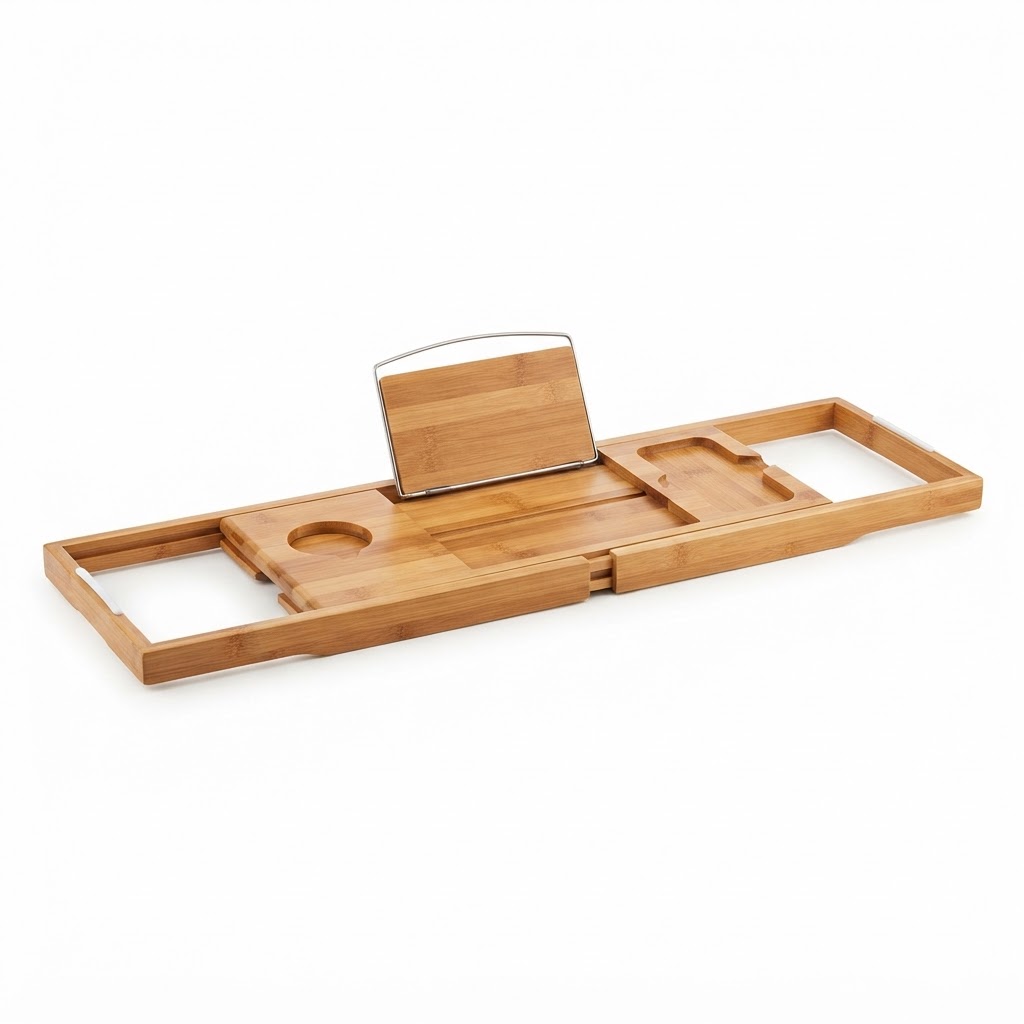 Elegant Bamboo Bathtub Caddy Tray