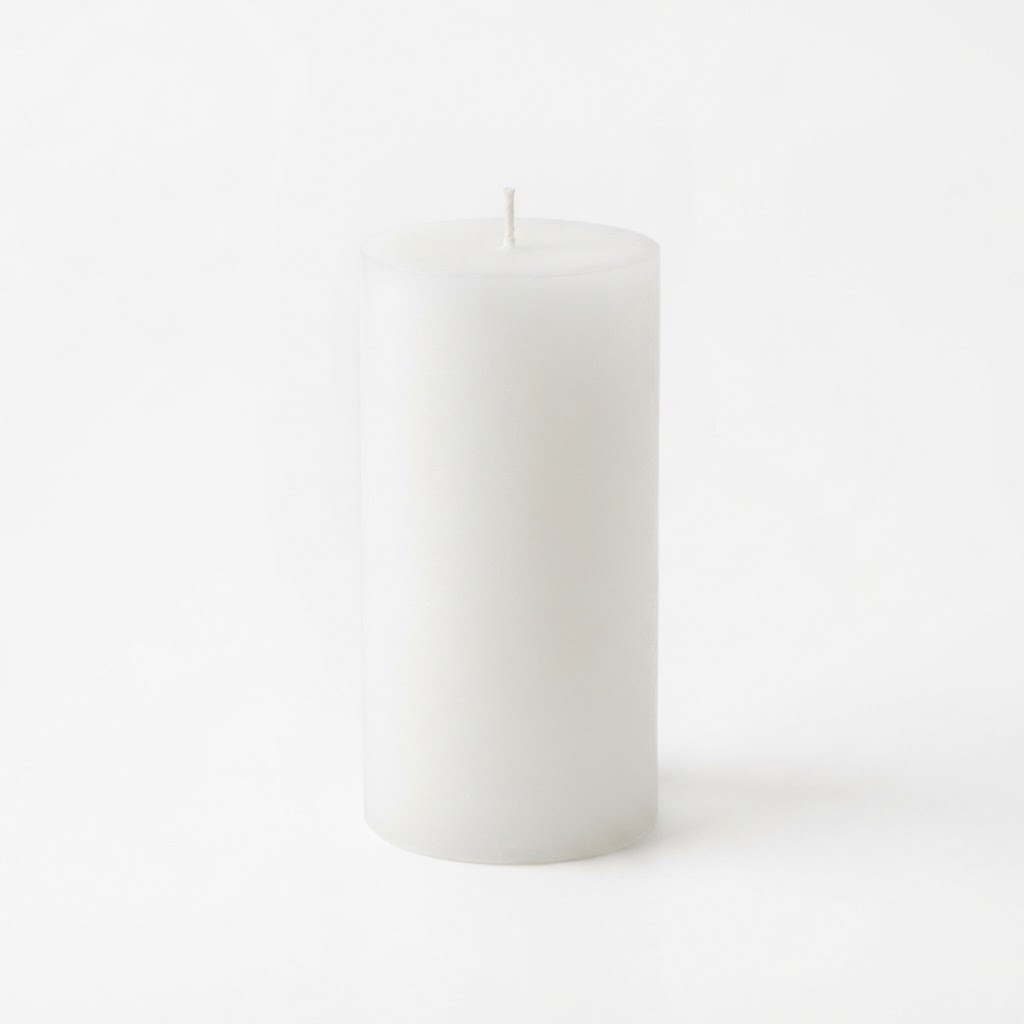 Unscented White Pillar Candles