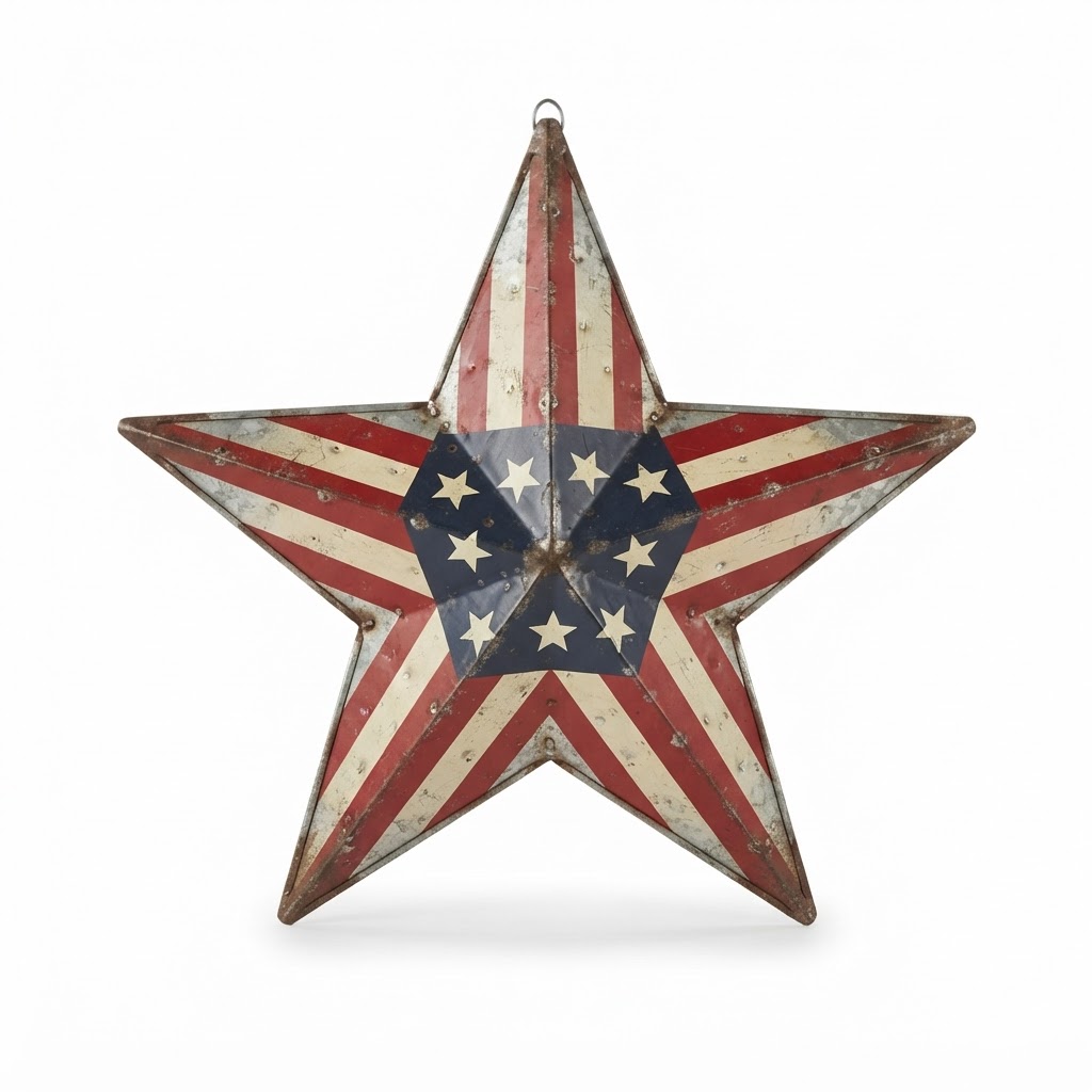 Tin Metal Star Wall Decor