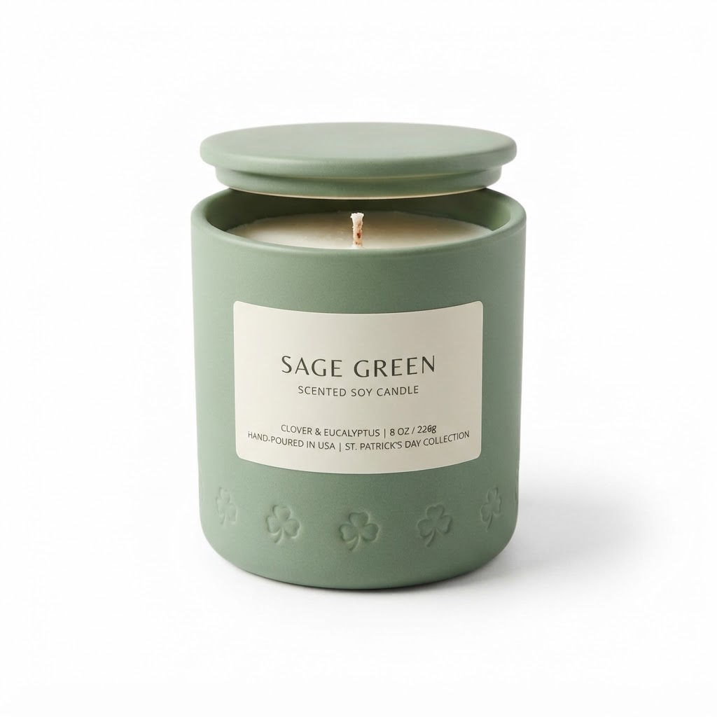 Sage Green Scented Soy Candle