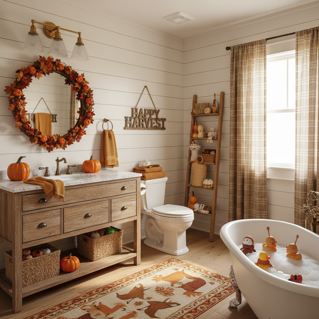 Modern Farmhouse Fall Child Bathroom