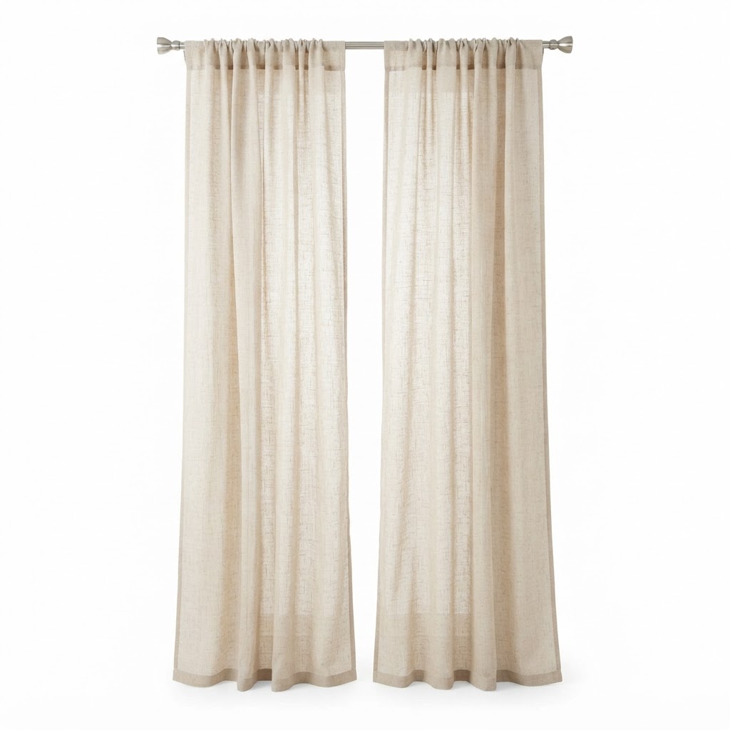 Linen Sheer Curtain Panels