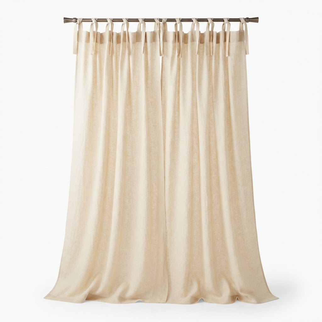 Cream Linen Canopy Curtains