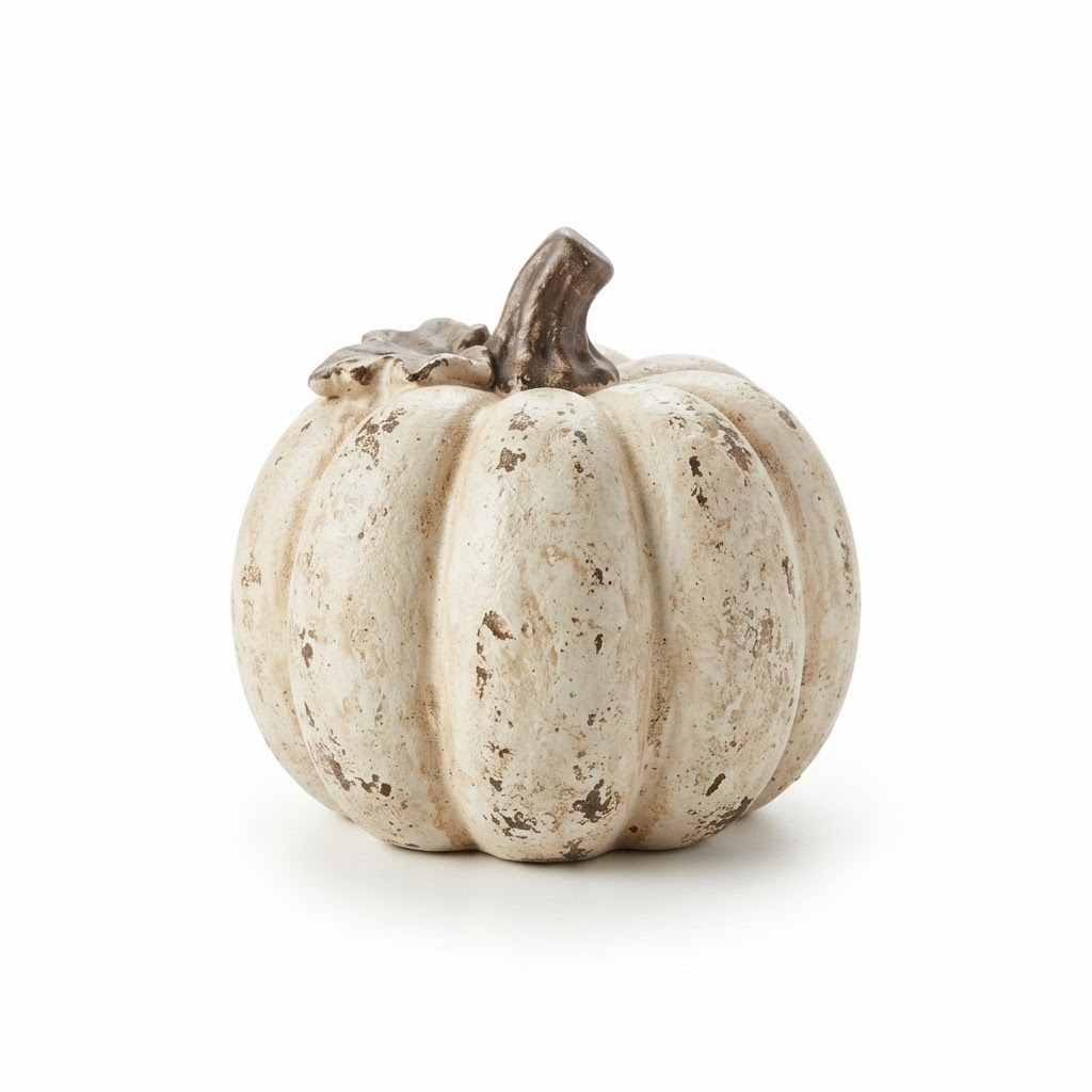 Distressed Ceramic Pumpkin Decor