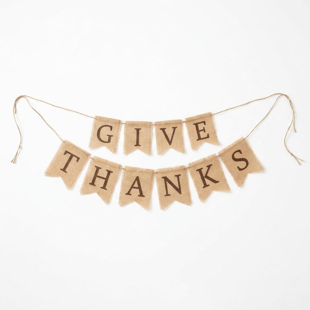 Burlap Thanksgiving Letter Banner