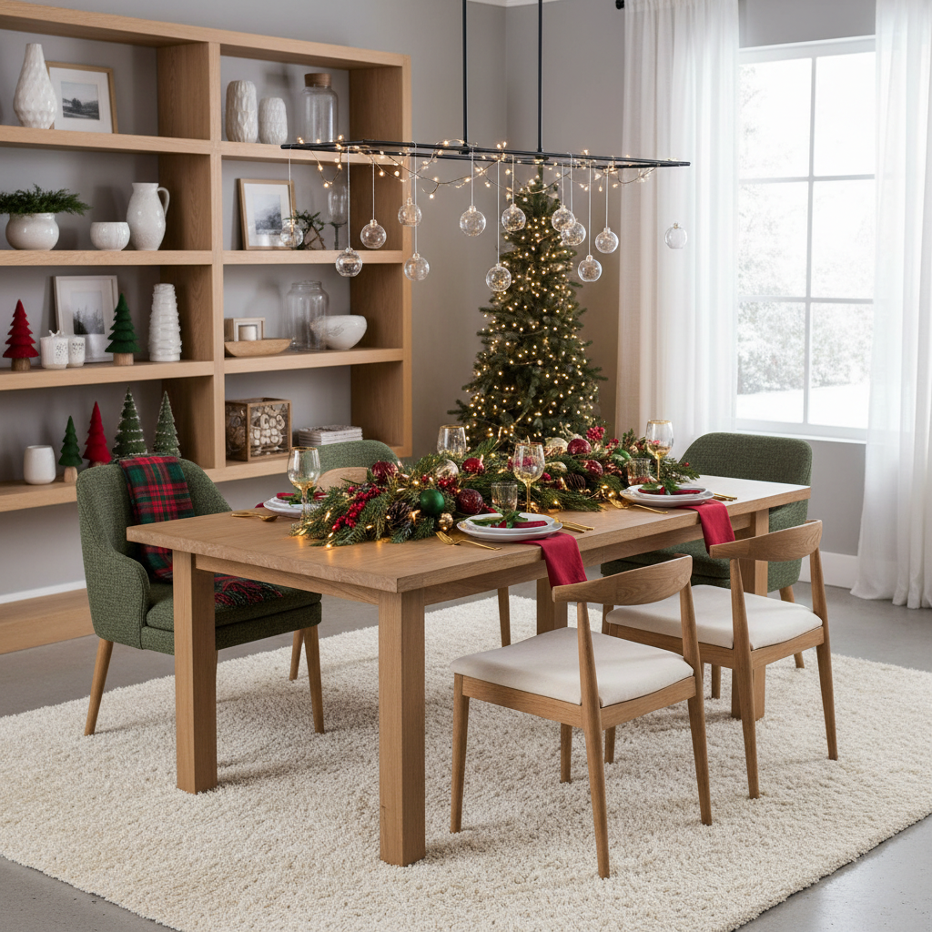 Minimalist Christmas Dining Room