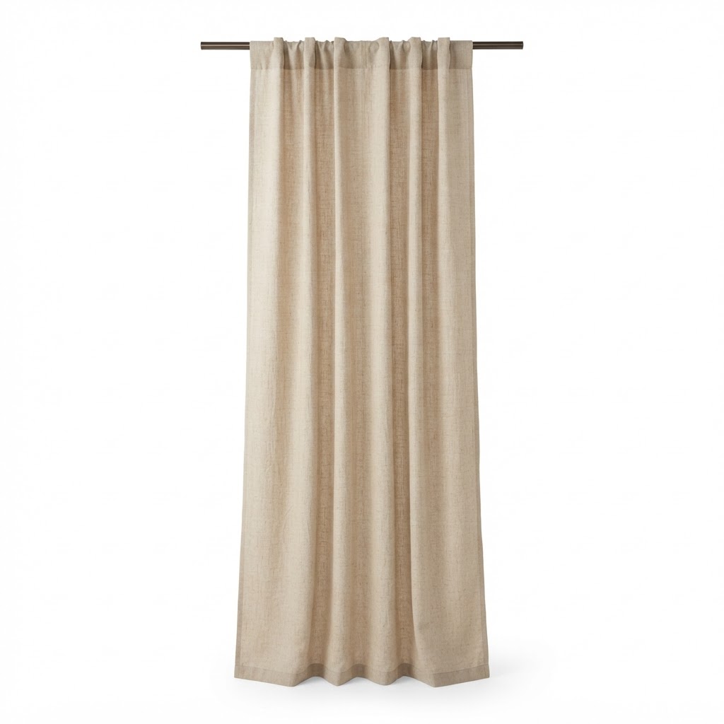 Linen Blend Floor-Length Curtains
