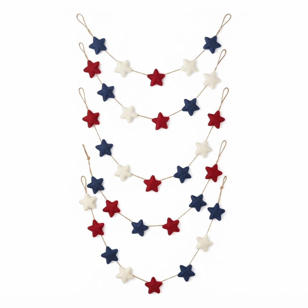 Felt Star Patriotic Garland
