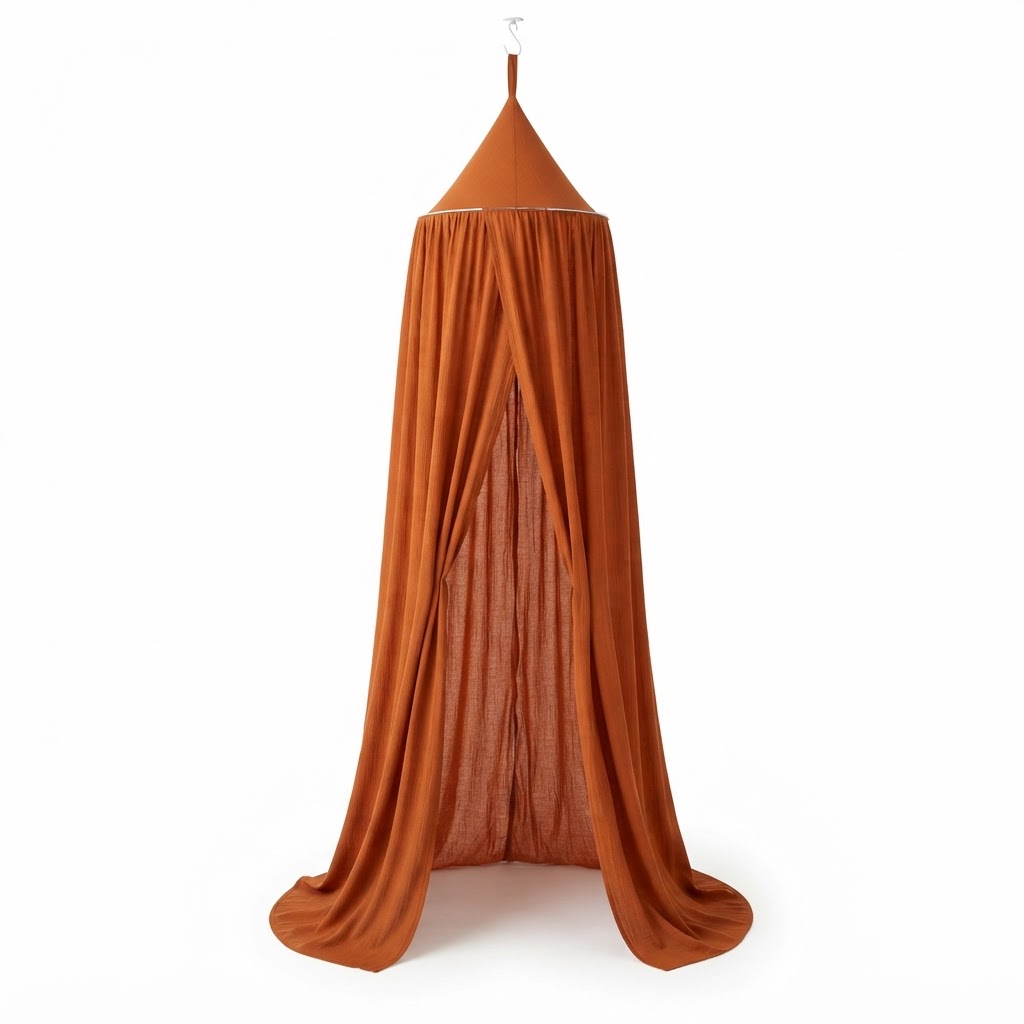 Burnt Orange Bed Canopy
