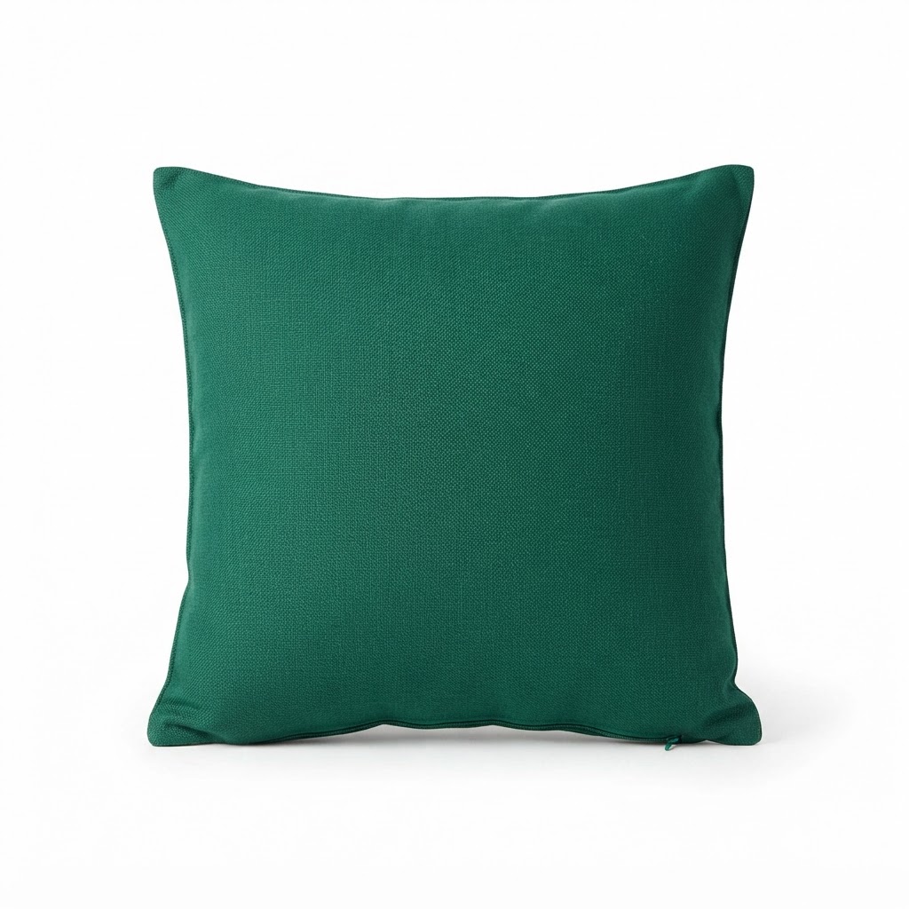 Emerald Green Cotton Throw Pillows