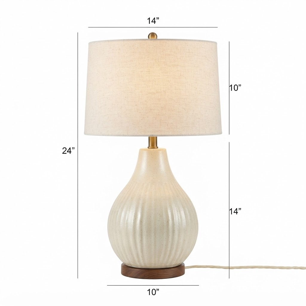 Cream Ceramic Table Lamp