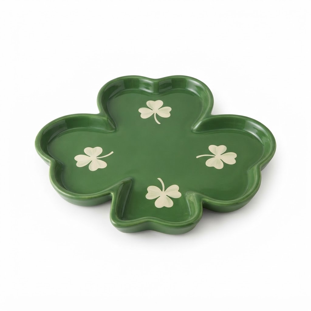 Ceramic Clover Serving Platter