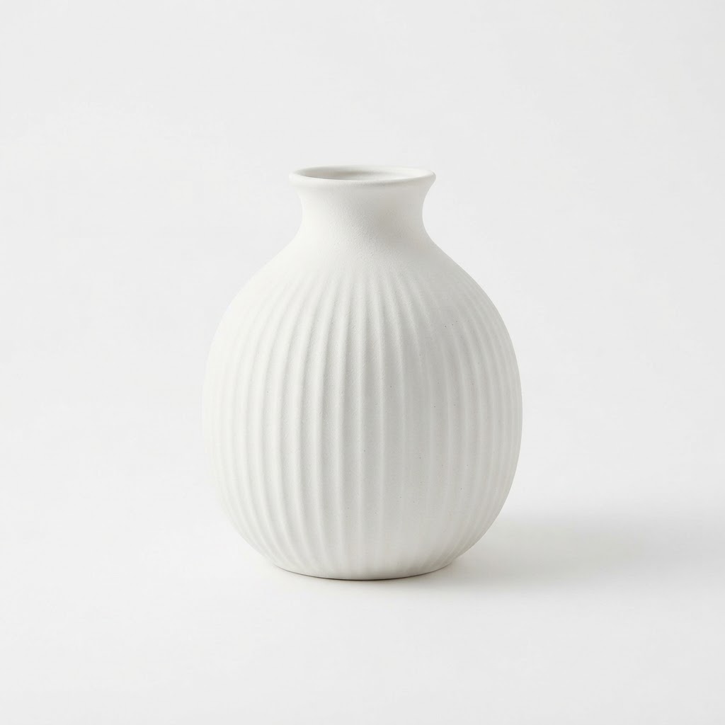 Matte White Ceramic Vase
