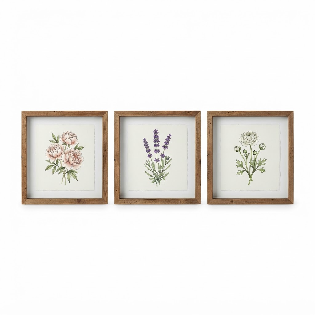 Botanical Framed Wall Art Set