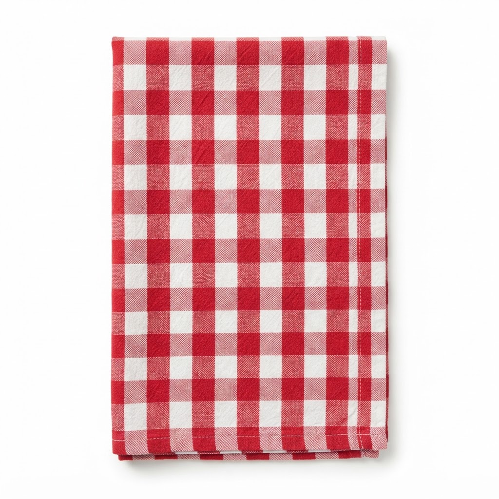 Red Plaid Cotton Tea Towels