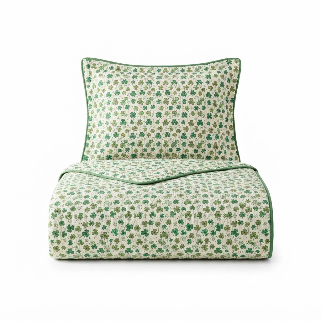 core Clover Patterned Twin Quilt Set