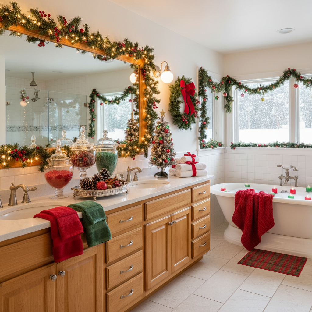 Christmas Master Bathroom