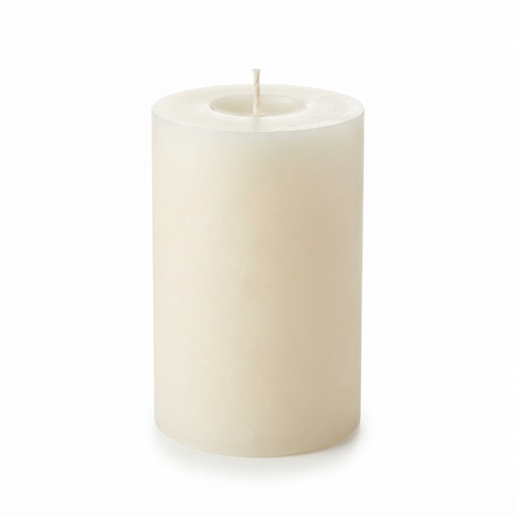 Transitional Scented Vanilla Pillar Candle