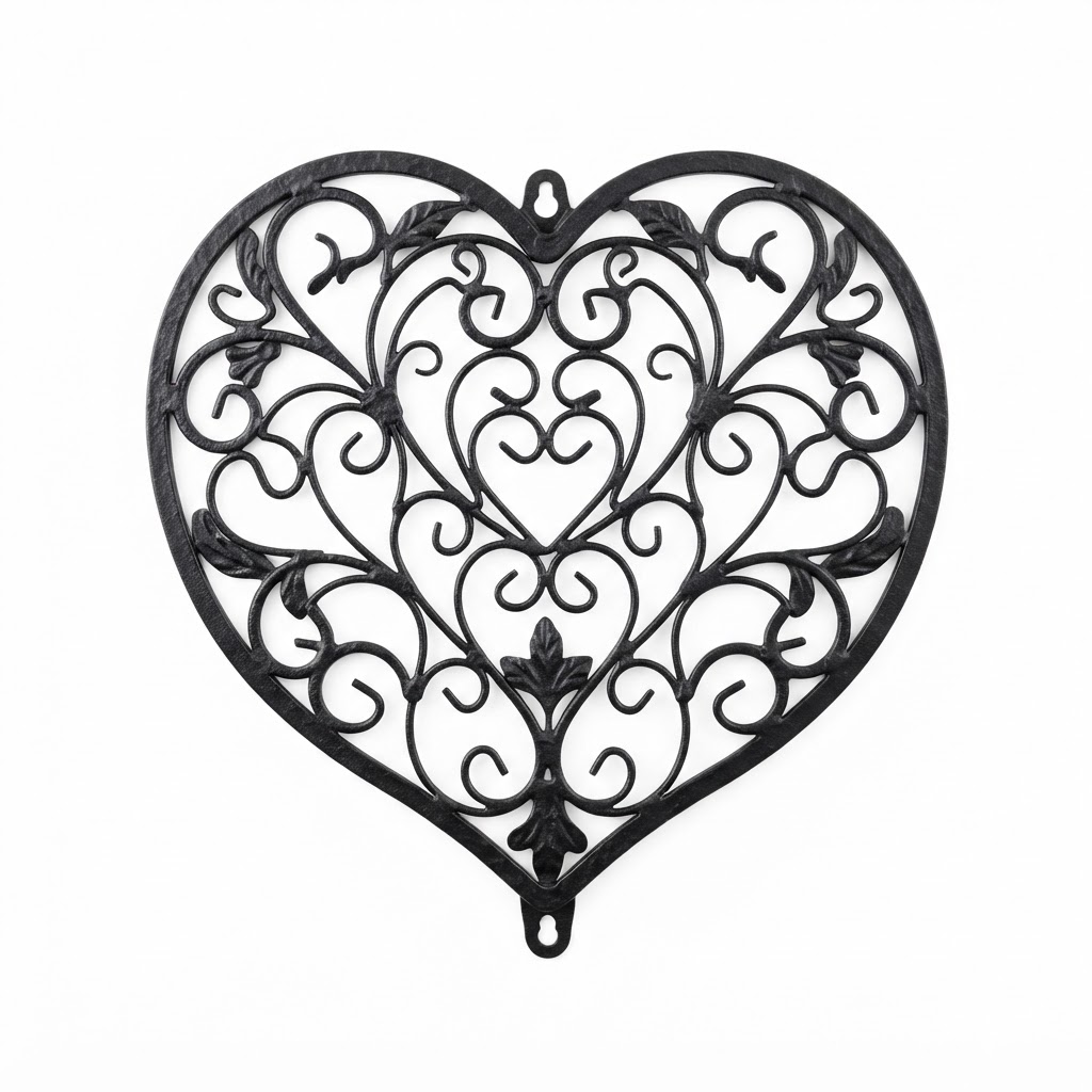 Heart-Shaped Iron Wall Decor