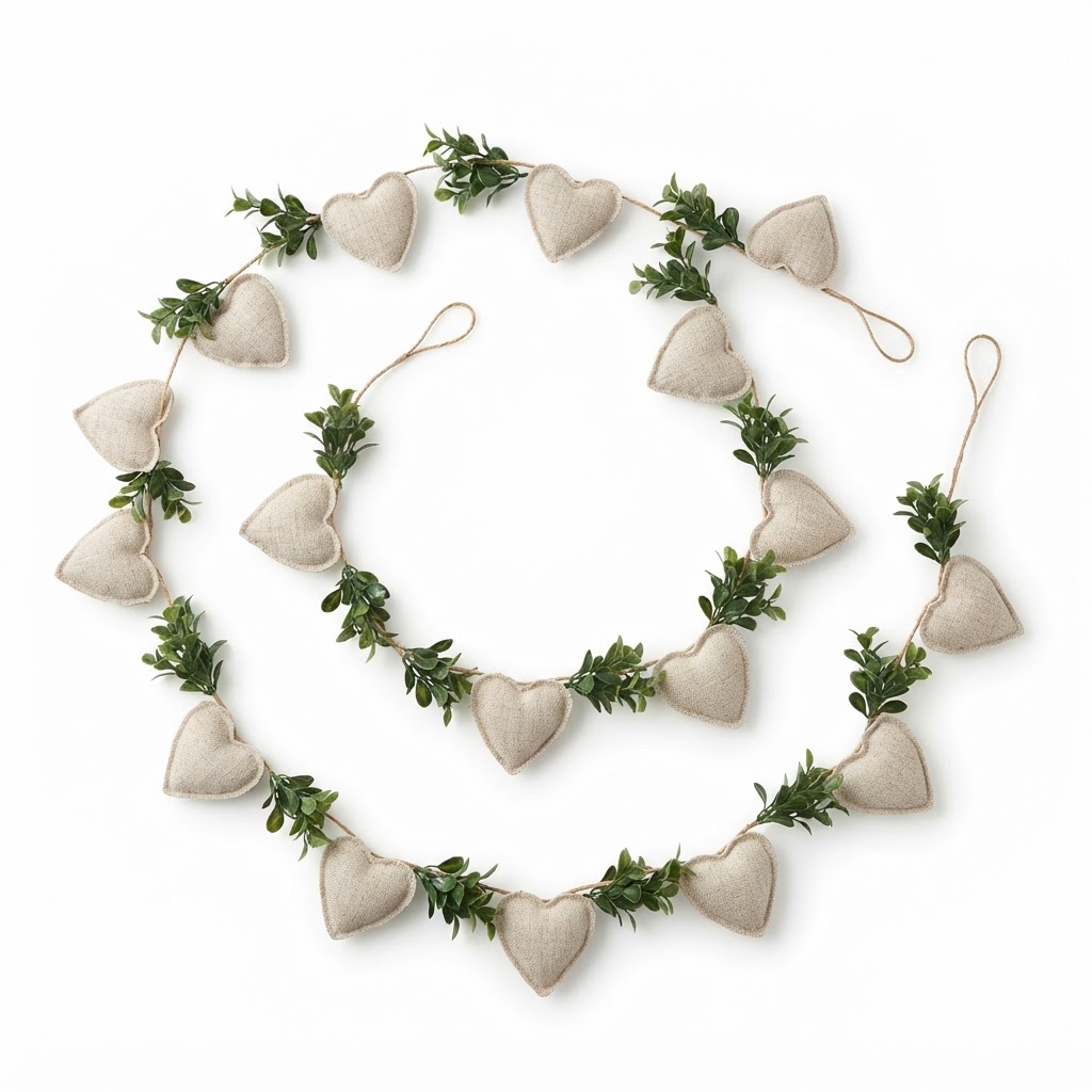Heart Garland with Greenery