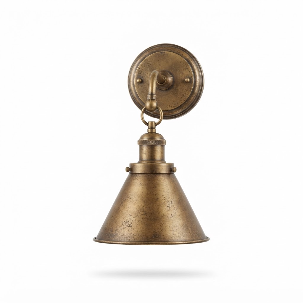 Antiqued Brass Sconce Lighting