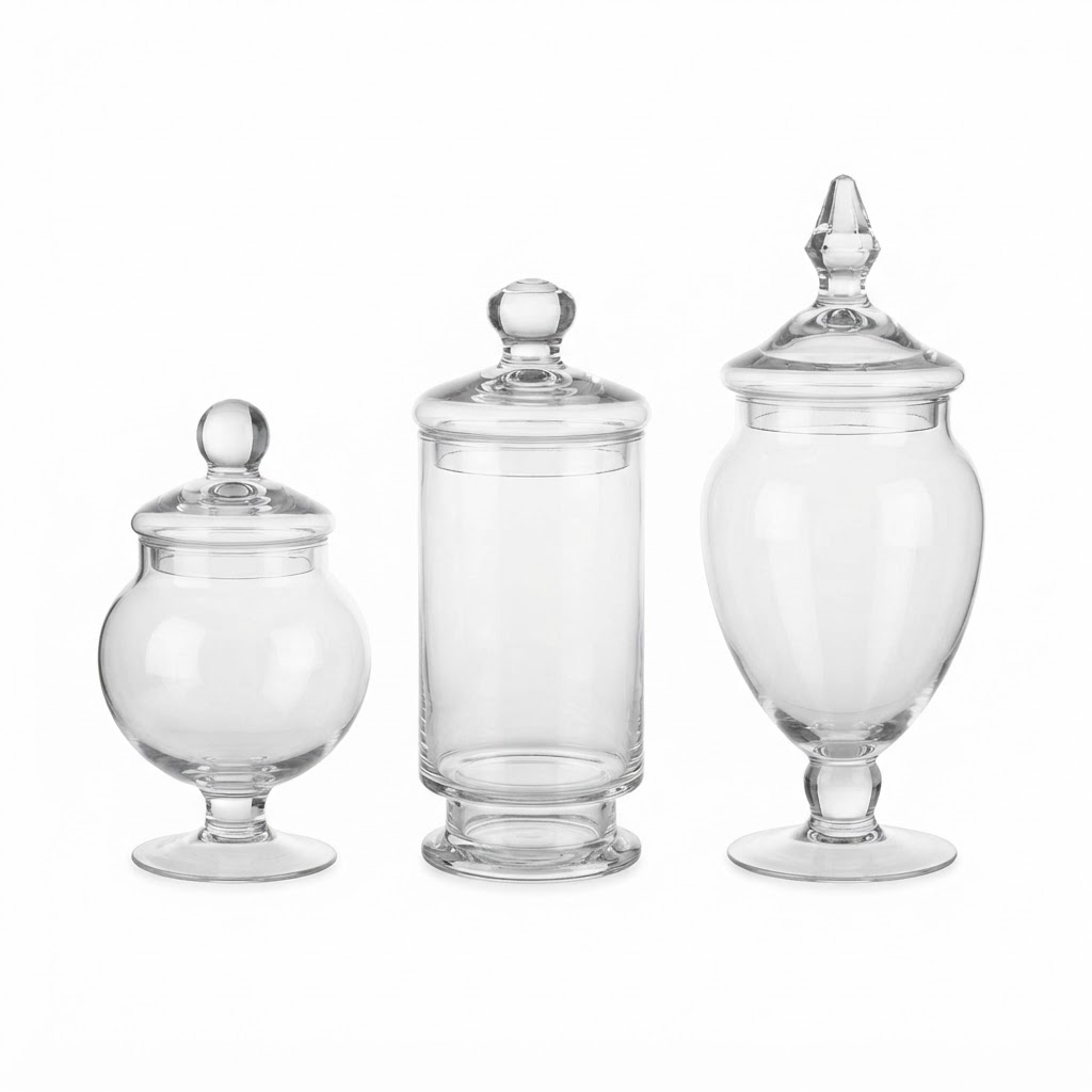 Glass Apothecary Jar Set