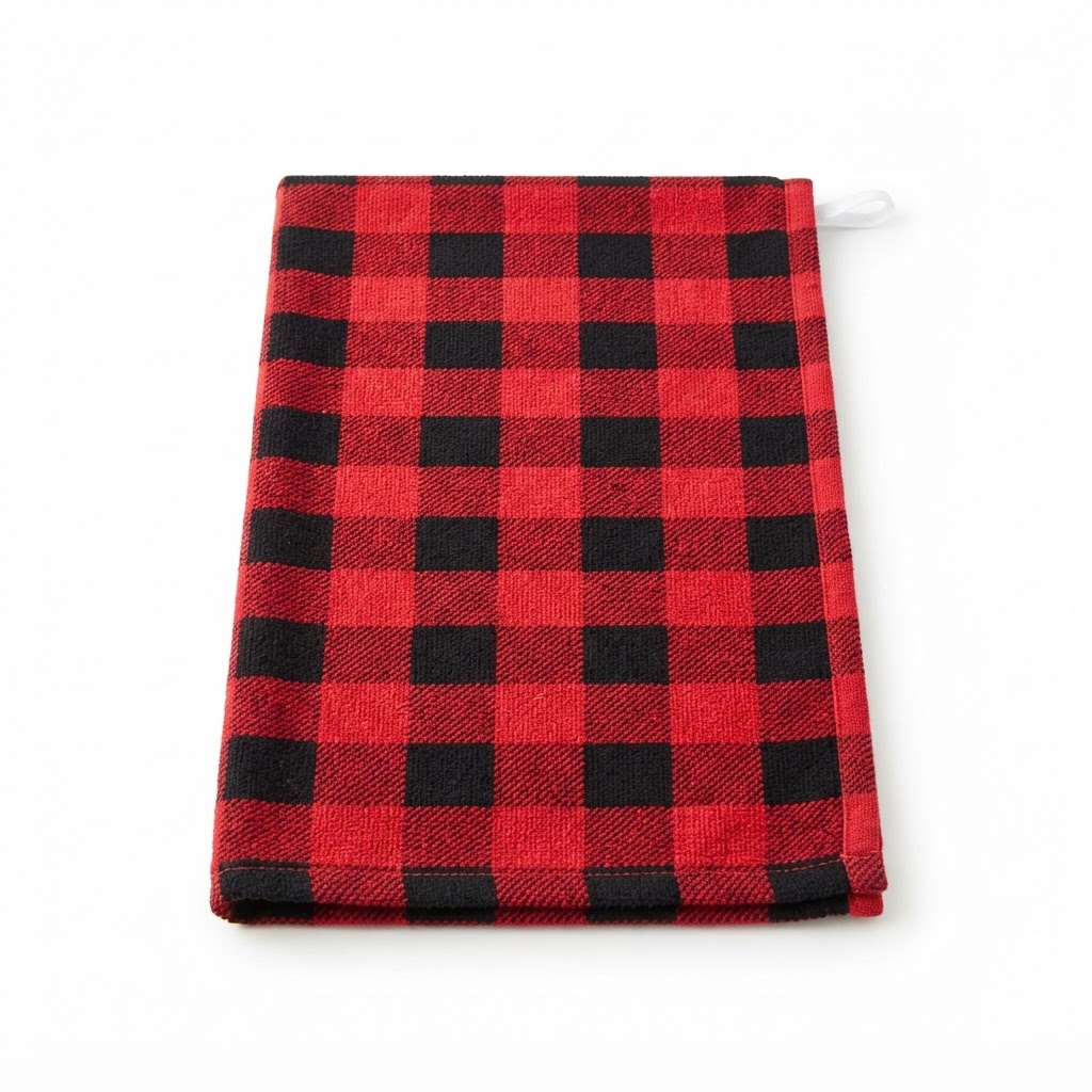 Red Plaid Kitchen Towel