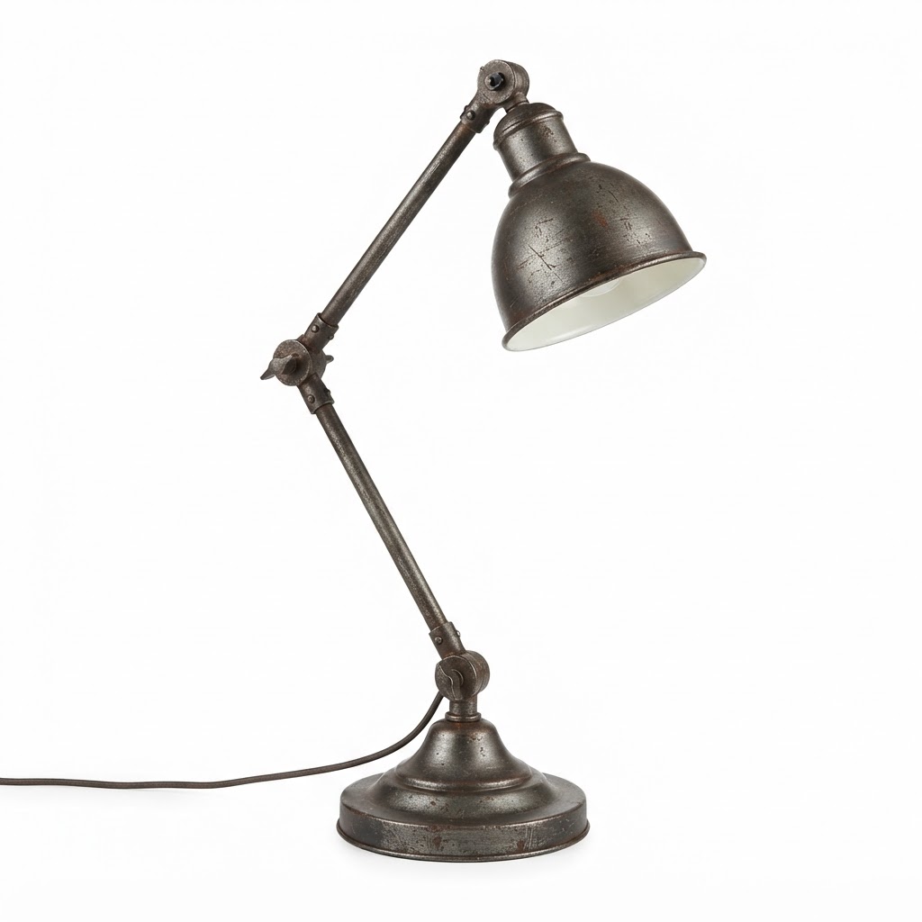 Distressed Metal Desk Lamp