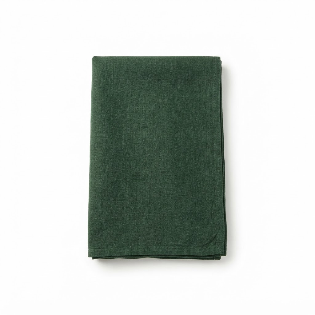 Linen Forest Green Towels
