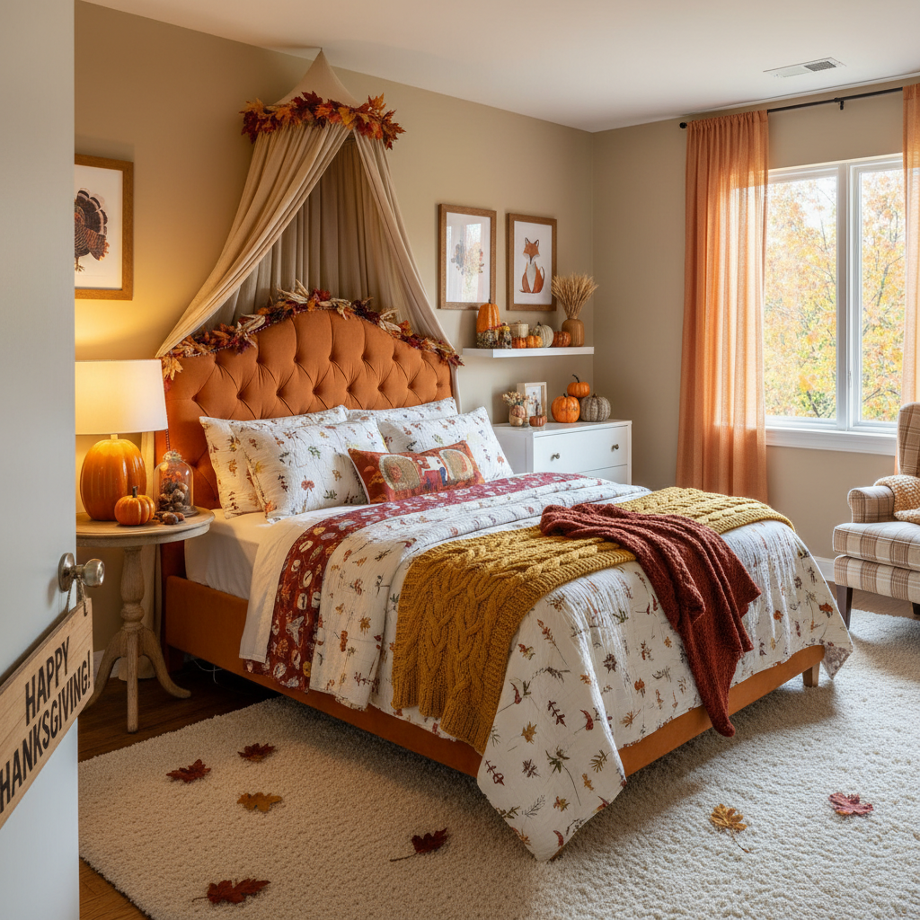 Transitional Thanksgiving Child Bedroom (Girl)
