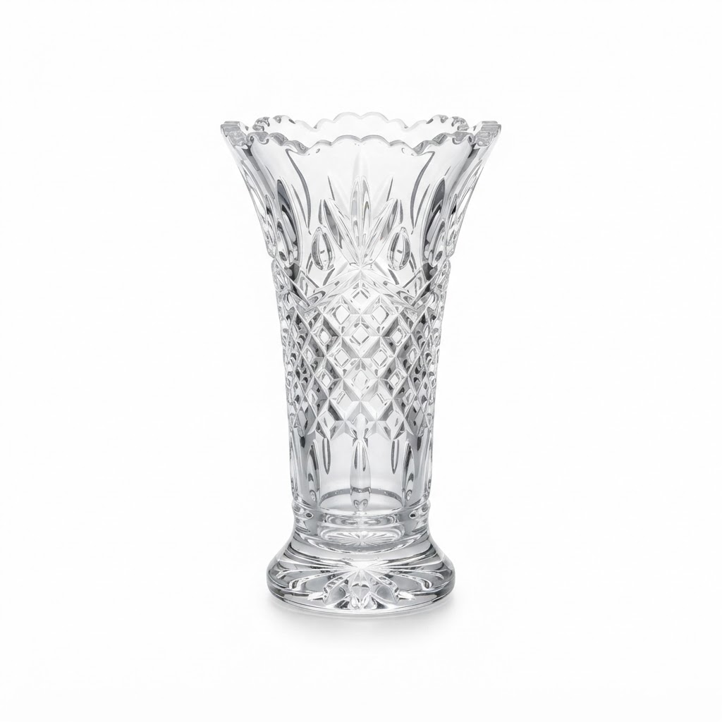 Elegant Crystal Glass Flower Vase
