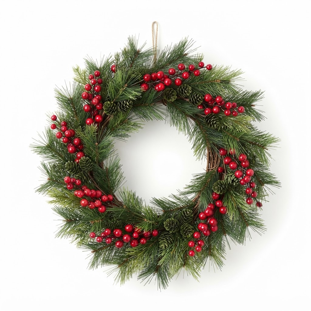 core Pine and Berry Christmas Wreath