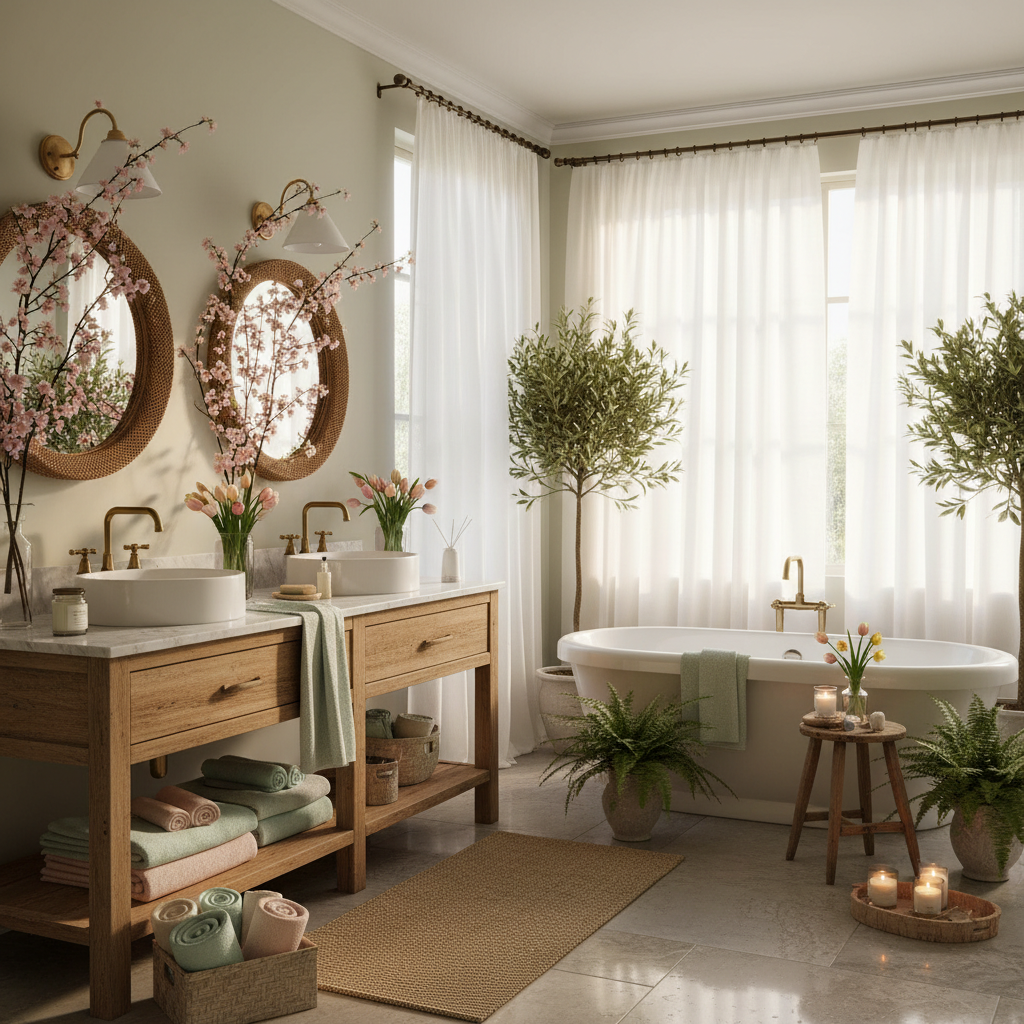 Country Spring Master Bathroom